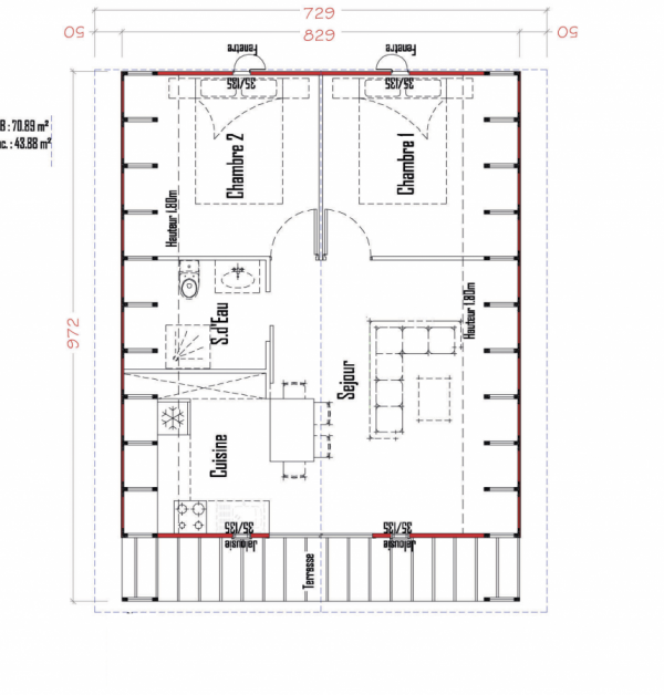 PLAN 70M2 PLAN 70M2